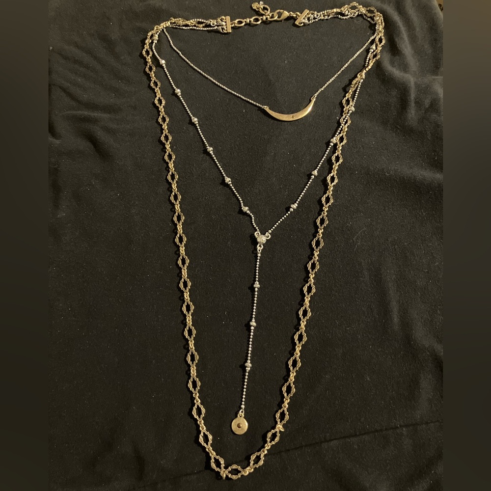 Lucky Brand Silver Layered Necklace